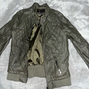 Green leather Jacket